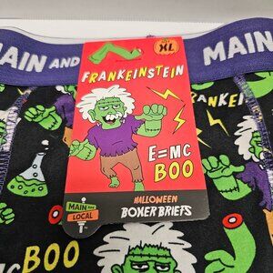 New Main & Local Cartoon Frankenstein Mad Scientist BOO Boxer Briefs Pants XL